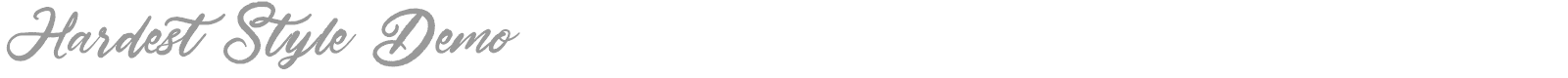 Hardest Style font preview